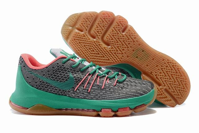 Nike KD 8 Shoes Low Grey Green